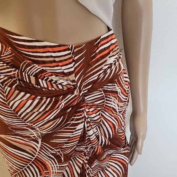 Liz Claiborne Tropical Print Midi Skirt size M - Picture 5 of 10